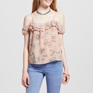 🛍mossimo pink floral shirt. New xl